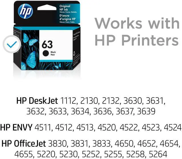 Alt view image 10 of 20 - HP F6U62AN#140 63 Original Ink Cartridge Black