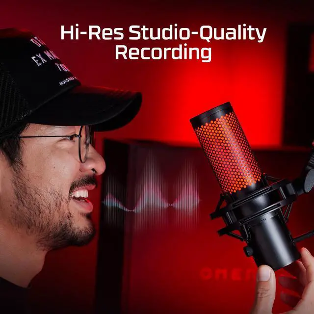 Alt view image 15 of 15 - HyperX QuadCast 2 872V1AA Black Professional Microphone for Musical Instruments - High-Quality Sound Capture