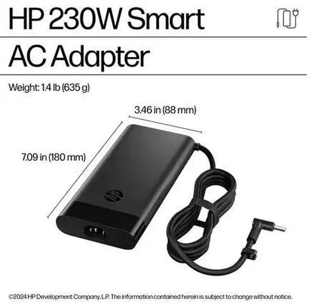 Alt view image 7 of 7 - HP 230W Smart AC Adapter AQ9X8AA AQ9X8AAABA