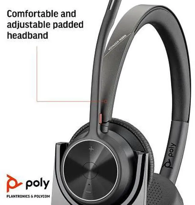 Alt view image 13 of 19 - Poly Voyager 4320-M Microsoft Teams Certified Headset with charge stand