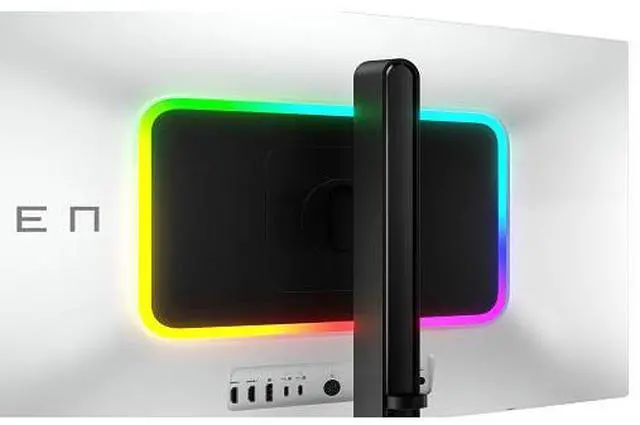 Alt view image 9 of 11 - HP OMEN - Transcend 31.5" QD-OLED 4K UHD 240Hz G-SYNC Compatible Gaming Monitor with Adjustable Height - Black/White