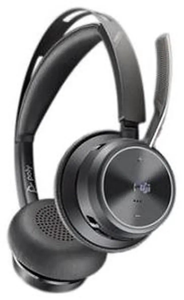 Alt view image 12 of 13 - Poly Voyager Focus 2 Microsoft Teams Certified USBC-C Headset + USB-C/A Adapter - Microsoft Teams Certification - Google Assistant, Siri - Stereo - USB Type C - Wired/Wireless - Bluetooth - 298.6 ft -