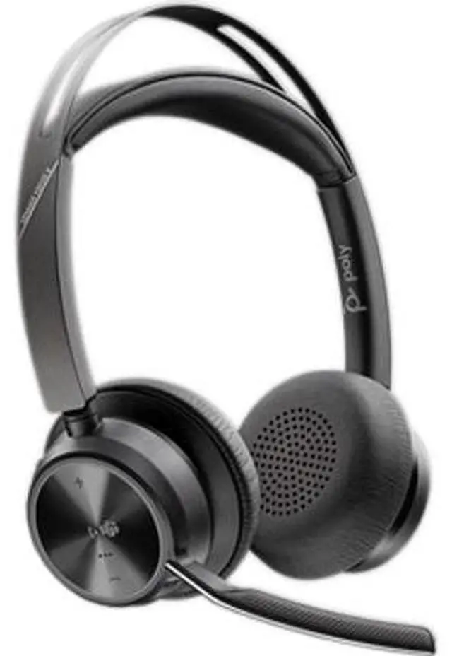 Alt view image 13 of 13 - Poly Voyager Focus 2 Microsoft Teams Certified USBC-C Headset + USB-C/A Adapter - Microsoft Teams Certification - Google Assistant, Siri - Stereo - USB Type C - Wired/Wireless - Bluetooth - 298.6 ft -