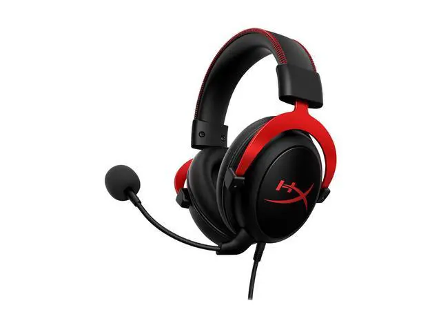Alt view image 7 of 20 - HyperX Cloud II - Gaming Headset, 7.1 Surround Sound, Memory Foam Ear Pads, Durable Aluminum Frame, Detachable Microphone, Works with PC, PS5, PS4, Xbox Series X|S, Xbox One - Red