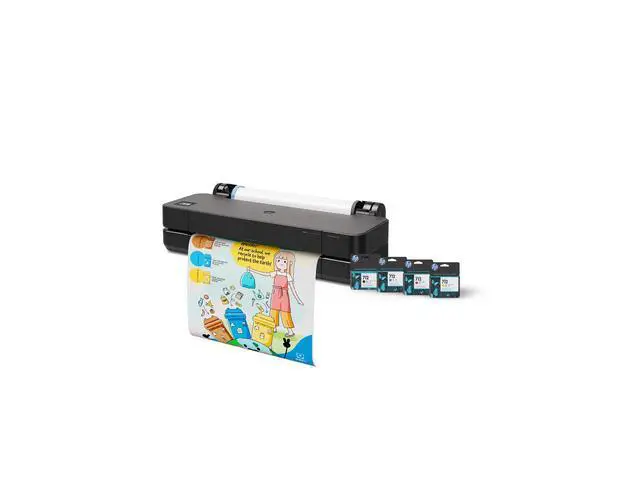 Alt view image 3 of 6 - HP DesignJet T250 Large Format 24" Plotter Printer Fast, High-Quality Plotter