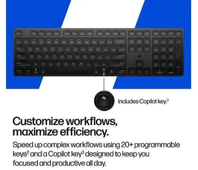 Alt view image 3 of 4 - HP 490K Multi-Device Dual-Mode Keyboard