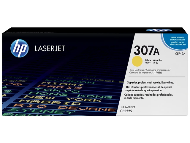 Alt view image 2 of 6 - HP 307A Yellow Original LaserJet Toner Cartridge, ~7,300 pages, CE742A