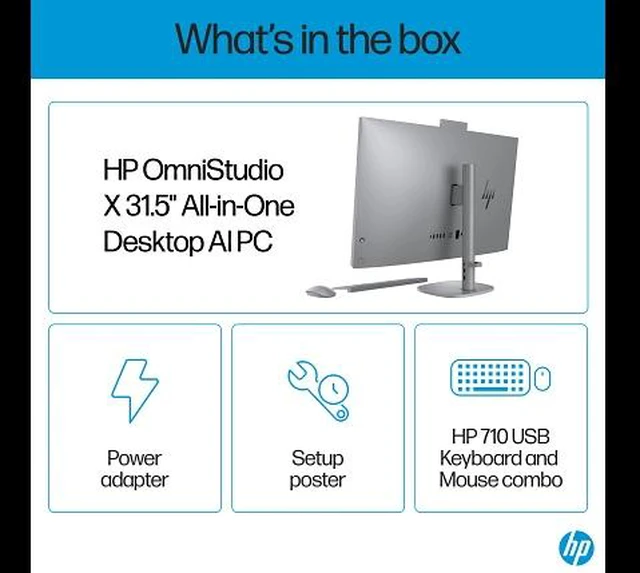 Alt view image 7 of 7 - HP OmniStudio X All-in-One Computer 31.5" 4K UHD Intel Core Ultra 7, 16 GB;1 TB