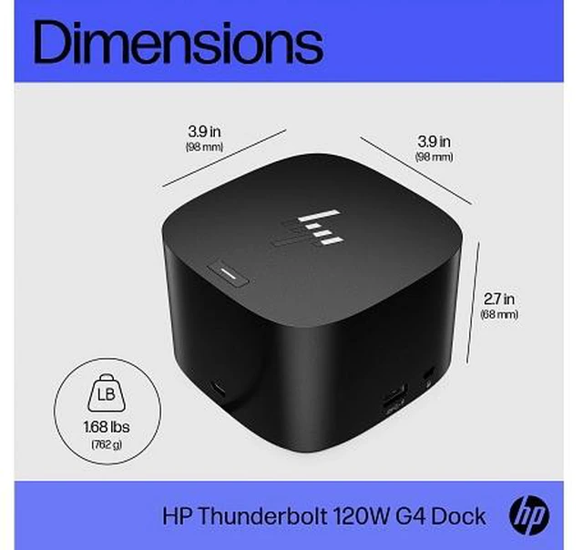 Alt view image 7 of 11 - HP Thunderbolt Dock 120W G4
