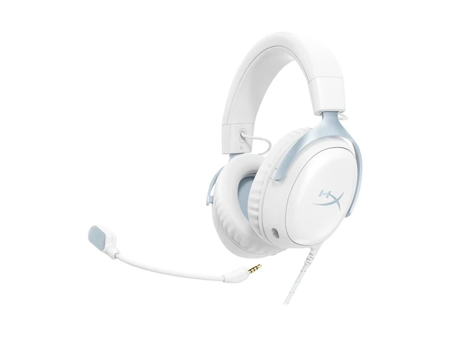 Alt view image 3 of 5 - HyperX Cloud III - Gaming Headset (White/Blue)