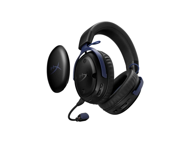 Alt view image 3 of 6 - HyperX Cloud III S - Wireless Gaming Headset (Black/Blue)