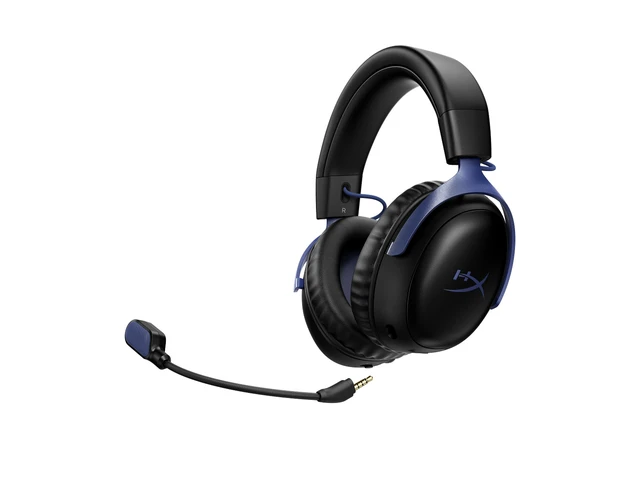 Alt view image 4 of 6 - HyperX Cloud III S - Wireless Gaming Headset (Black/Blue)