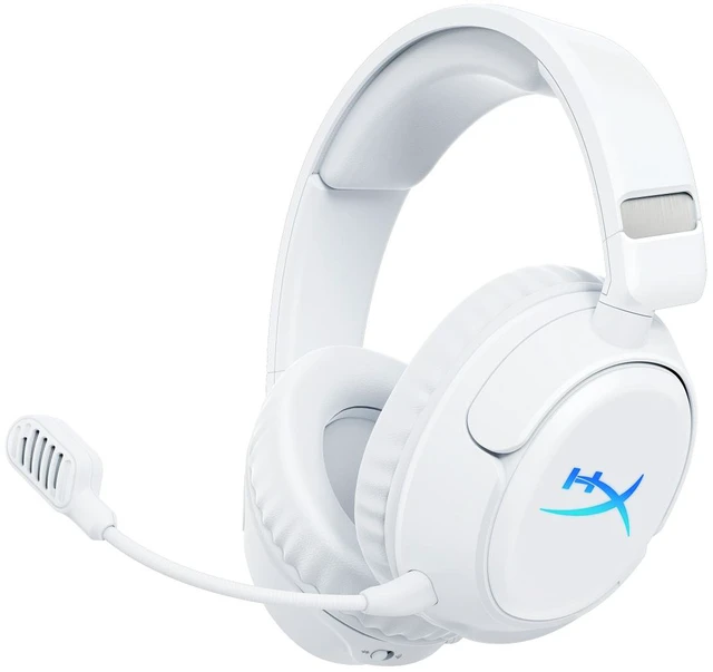 Alt view image 13 of 14 - HyperX Cloud Flight 2 Wireless Gaming Headset, Customizable RGB Lighting with Removable Earcup Plates, up to 100 Hours of Battery Life, 2.4GHz & Bluetooth, Multi-Platform Compatibility - White