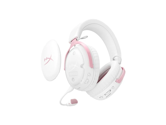 Alt view image 6 of 7 - HyperX Cloud III S - Wireless Gaming Headset (White/Pink)