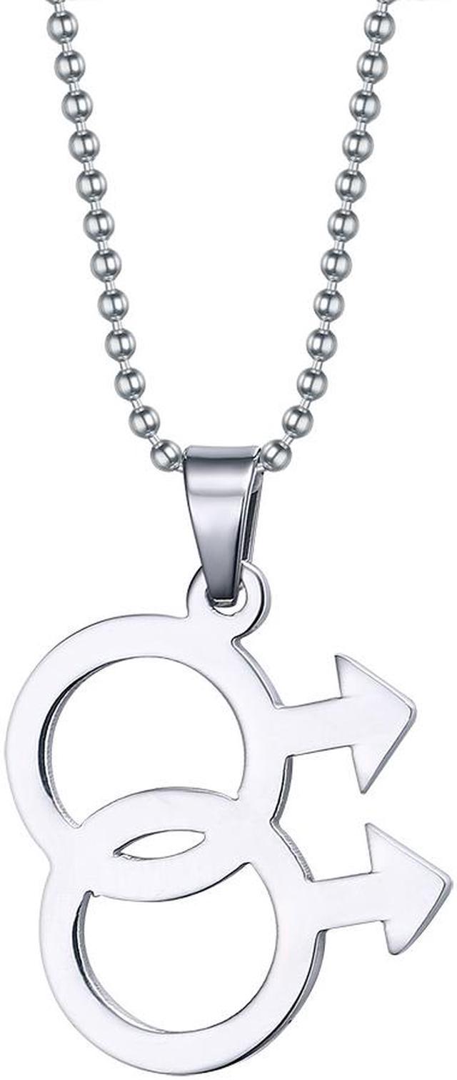 Buy Female Gender Symbol Necklace in Stainless Steel, Silver Girl Power  Pendant, Woman Sex Sign Charm, Feminist Jewelry Online in India - Etsy