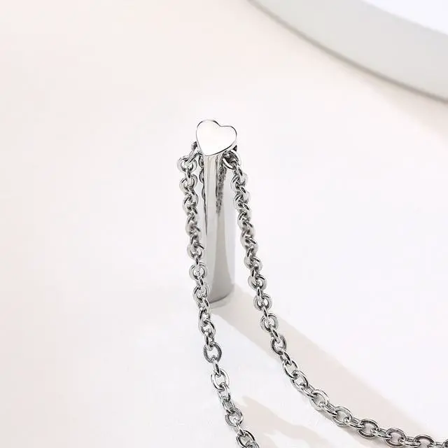 Alt view image 6 of 7 - Stainless Steel Friendship Necklace Vertical Bar Jewelry Birthday Gifts for Sister Women Friends Mum Grandma