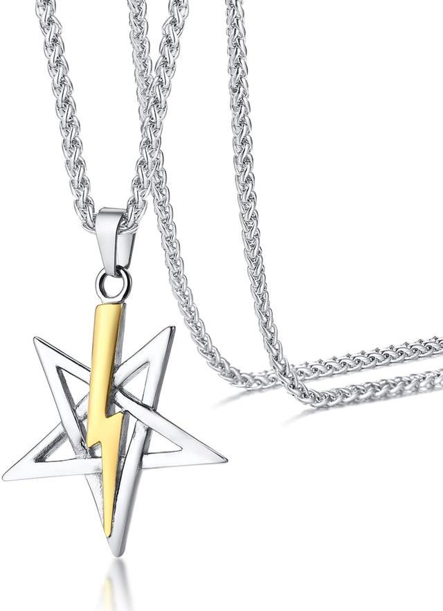 Buy Chain Pendant Lightning Bolt Necklace for Men and Women at Amazon.in