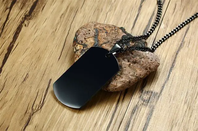 Alt view image 5 of 7 - Military Fan Jewelry Stainless Steel Soldier Pendant Dog Tag Camouflage Necklace