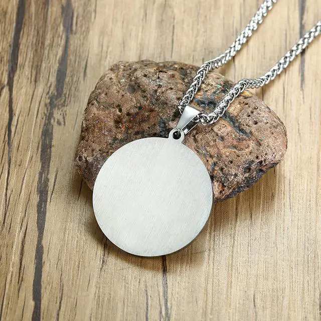 Alt view image 5 of 7 - Men Women Medal Pendant Stainless Steel Goth Witch Seal of Lucifer Church of Satan Necklace