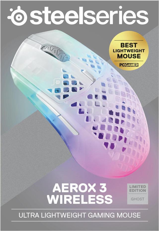 Alt view image 11 of 11 - Steelseries Aerox 3 Wireless - Super Light Gaming Mouse - 18,000 Cpi Move Air Optical Sensor - Ultra-Lightweight Water Resistant Design - 200 Hour Battery Life - Ghost