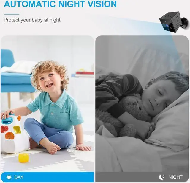 Alt view image 2 of 6 - Spy Camera WiFi Hidden Camera 1080P HD Mini Spy Cam for Home Security Easy to Use Wireless Indoor Smallest Camera with Motion Detection Night Vision