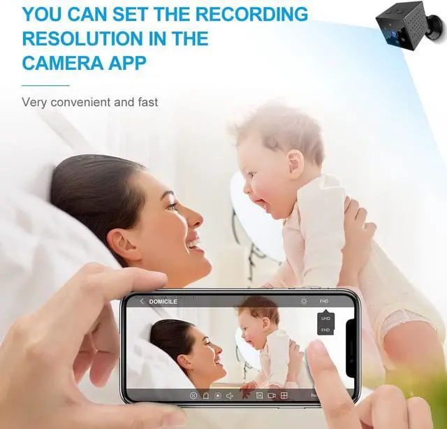 Alt view image 5 of 6 - Spy Camera WiFi Hidden Camera 1080P HD Mini Spy Cam for Home Security Easy to Use Wireless Indoor Smallest Camera with Motion Detection Night Vision