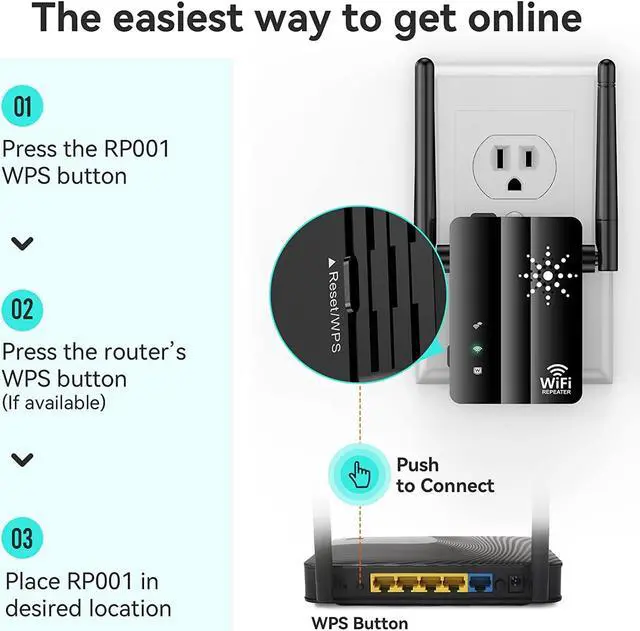 Alt view image 3 of 6 - Nanny Cam Hidden Camera, Spy Camera Wireless WiFi Repeater, Full HD 1080P Live Video Recorder with Motion Detection Alert, Indoor Secret Camera for Home Surveillance