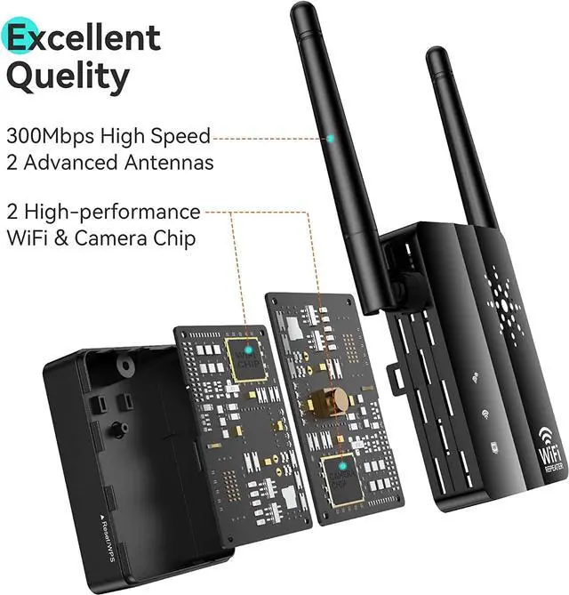 Alt view image 5 of 6 - Nanny Cam Hidden Camera, Spy Camera Wireless WiFi Repeater, Full HD 1080P Live Video Recorder with Motion Detection Alert, Indoor Secret Camera for Home Surveillance