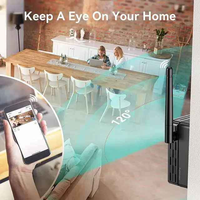 Alt view image 4 of 6 - Nanny Cam Hidden Camera, Spy Camera Wireless WiFi Repeater, Full HD 1080P Live Video Recorder with Motion Detection Alert, Indoor Secret Camera for Home Surveillance