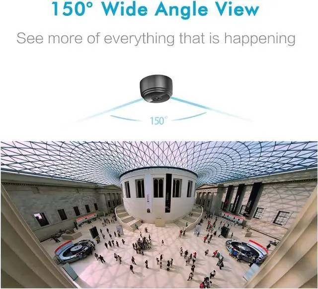 Alt view image 3 of 7 - Hidden Cameras for Home Security, AREBI 1080p HD Mini Spy Camera Wi-Fi Wireless, Small Nanny Camera Indoor with Remote View, Motion Detection, Night Vision, Tiny Spy Cam A10 Plus [Original]
