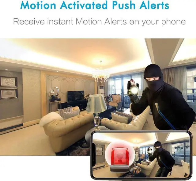 Alt view image 5 of 7 - Hidden Cameras for Home Security, AREBI 1080p HD Mini Spy Camera Wi-Fi Wireless, Small Nanny Camera Indoor with Remote View, Motion Detection, Night Vision, Tiny Spy Cam A10 Plus [Original]