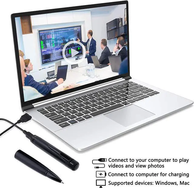 Alt view image 6 of 7 - Spy Camera Hidden Camera Spy Pen Nanny Cam Full HD 1080P with 32GB Pen Camera [ Loop Video or Picture Taking] for Meeting of Room Portable Mini Spy Cam Pen Hidden Secret Camera Spy Camera Pen