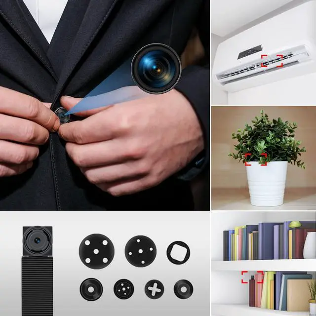 Alt view image 3 of 7 - Spy Camera Hidden Camera Nanny Cam, MITUUT Mini Camera 4K Ultra HD with Wireless WiFi Camera, Portable Home Security Indoor Outdoor Secret Pinhole Small Camera