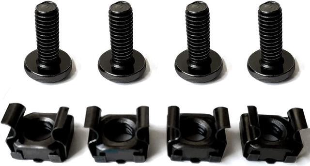 Alt view image 4 of 5 - Lancher 60-Pack M6 x 16mm Screws and Cage Nuts for Server Shelf Cabinets Rack Mount 1U 2U 6U 12U Rack Screw cage nut - Black, Welcome to consult