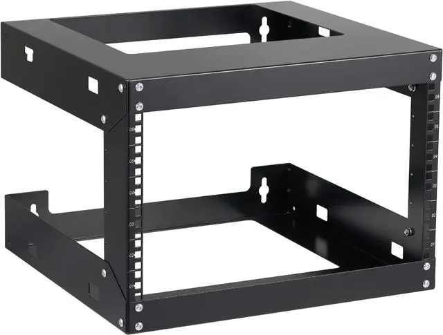 Main image of 6U Wall Mount Rack Open Frame 19" Server Equipment 18 inches Depth Network Cabinet Black by Tedgetal