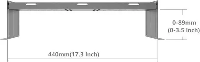 Alt view image 7 of 7 - JINGCHENGMEI 4U Universal VESA LCD Monitor Mounting Bracket for 19 inches Server Rack or Cabinet, Black (MMB)
