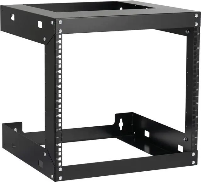 Main image of 9U Wall Mount Rack Open Frame 19 Inch Server Equipment 2 Post Network Cabinet 18 inches Depth Black by Tedgetal