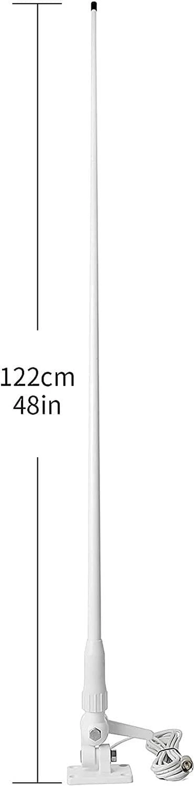 Alt view image 7 of 7 - VHF Marine Base Antenna 48 Inch Fiberglass Boat Antenna