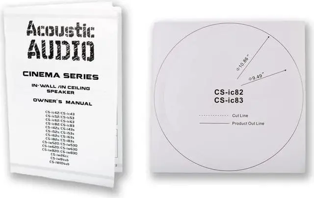 Alt view image 5 of 5 - Acoustic Audio CS-IC83 In Ceiling 8" Home Theater 7 Speaker Set 3 Way 2450 Watt CS-IC83-7S