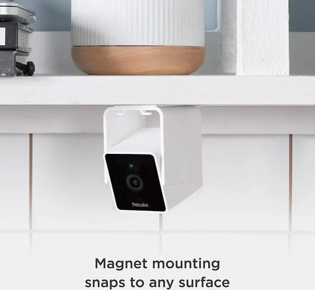 Alt view image 6 of 7 - Petcube Cam Indoor Home Security Camera with 1080p HD Video, Two-Way Audio, Motion Detection, and Phone App, Night Vision Wi-Fi Camera for Apartment Security, Video Baby Monitor, Pet Camera (Cam)