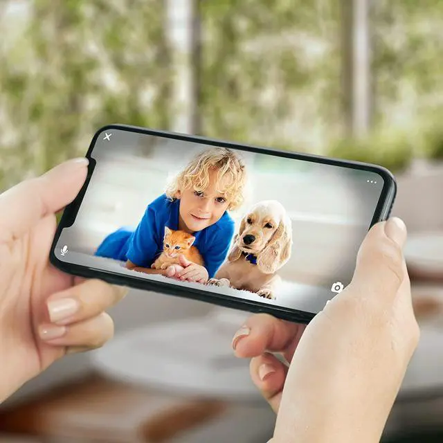 Alt view image 3 of 7 - Petcube Cam Indoor Home Security Camera with 1080p HD Video, Two-Way Audio, Motion Detection, and Phone App, Night Vision Wi-Fi Camera for Apartment Security, Video Baby Monitor, Pet Camera (Cam)