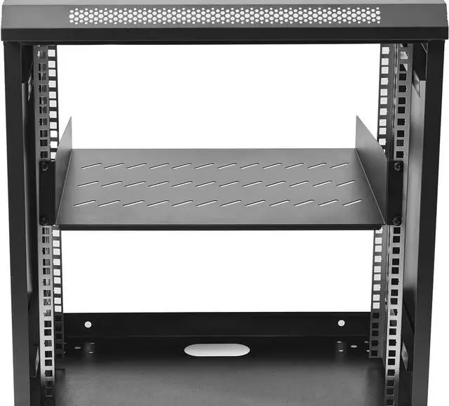 Alt view image 3 of 7 - 2U Server Rack Shelf Rack Mount Tray 16" Deep for 19" Network Cabinet and Equipment Rack Universal Vented Rackmount Shelf Mounting Tray -2U,16" DeepWeight Capacity 50lbBlack