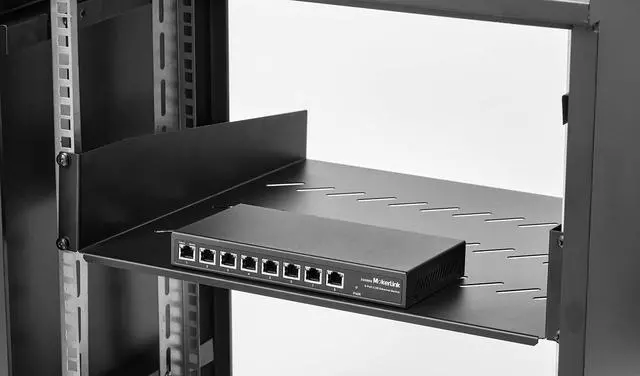 Alt view image 5 of 7 - 2U Server Rack Shelf Rack Mount Tray 16" Deep for 19" Network Cabinet and Equipment Rack Universal Vented Rackmount Shelf Mounting Tray -2U,16" DeepWeight Capacity 50lbBlack