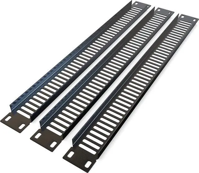 Alt view image 2 of 7 - Rackmount Venting Panel - 1U (3 Pack) Spacer for IT/AV 19 inch Network Server Rack Mount Cabinet Enclosure - Blank Vented Metal Slot Filler - Equipment Cooling Air Circulation (Black) Tupavco TP1732