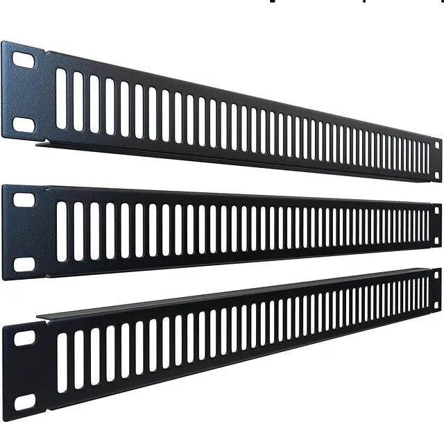 Alt view image 6 of 7 - Rackmount Venting Panel - 1U (3 Pack) Spacer for IT/AV 19 inch Network Server Rack Mount Cabinet Enclosure - Blank Vented Metal Slot Filler - Equipment Cooling Air Circulation (Black) Tupavco TP1732