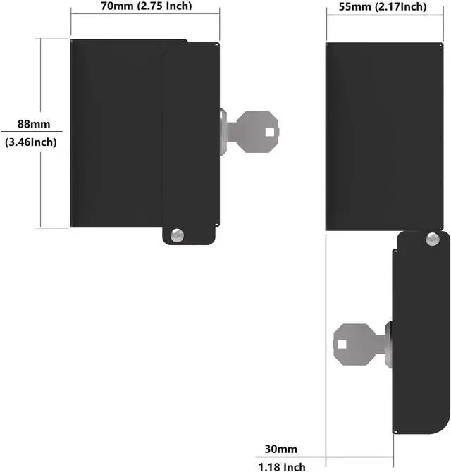 Alt view image 4 of 7 - JINGCHENGMEI 2U Rack Mount Security Cover for 19-inch Server Rack & Network Cabinet- Hinged Locking Rack Panel Door for Access Control and Physical Security