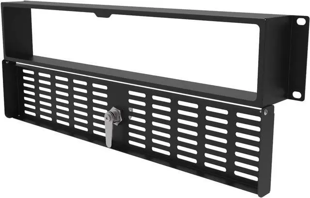 Alt view image 5 of 7 - JINGCHENGMEI 2U Rack Mount Security Cover for 19-inch Server Rack & Network Cabinet- Hinged Locking Rack Panel Door for Access Control and Physical Security