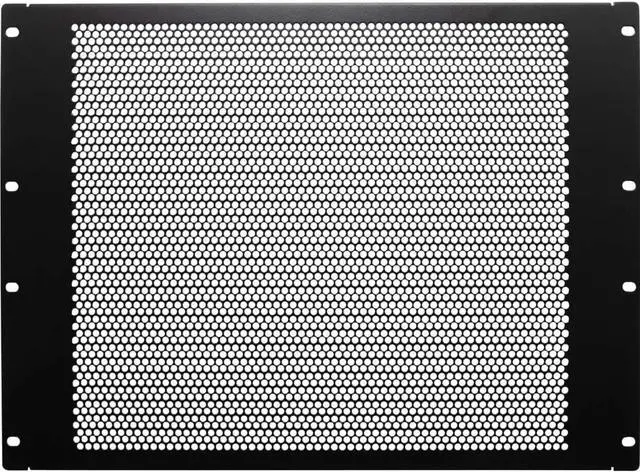 Main image of NavePoint 8U Blanking Panel, Perforated, Flanged, 19 inch Wide Network Server Rack or Server Cabinet, Filler Panel, Steel, Hardware Included