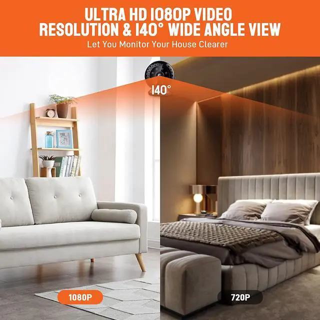 Alt view image 4 of 7 - SIEANE Mini Camera for Home Security WiFi Wireless Tiny Spy Camera 1080p HD Nanny Camera with Phone App Motion Detection Night Vision Small Surveillance Camera