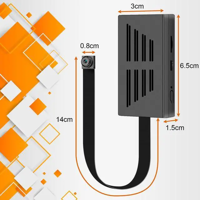 Alt view image 2 of 7 - Hidden Cameras DIY 1080P Mini Portable Spy Covert Nanny Video Recorder with Motion Detection Security Cameras for Home, Office